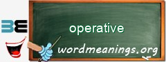 WordMeaning blackboard for operative